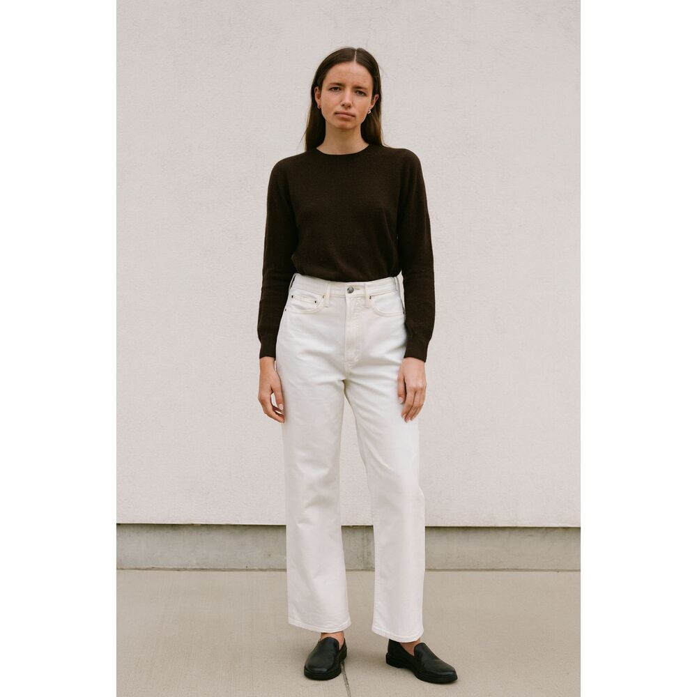 Rag & Bone New York White Organic Cotton Wide Leg Pants Trousers Women's Size 27